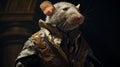 Dreamscape Portraiture: The Enigmatic White Rat In Victorian-era Armor