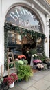 a store front view flower shop, beautiful flower shop front decoration Royalty Free Stock Photo