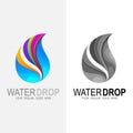 Water drop logo with colorful design template Royalty Free Stock Photo