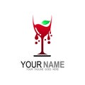 Red wine logo with a luxurious look