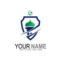 Logo shield mosque with look very sturdy