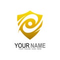 Logo shield with luxurious design and modern look