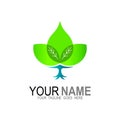 Tree logo, tree logo with a greening symbol