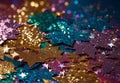 Colorfull Background: Sparkling Glitter Confetti Royalty Free Stock Photo