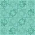 Green symmetry repeat background textile geometruc Royalty Free Stock Photo