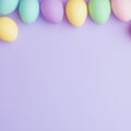 Pastel Easter Eggs Border Royalty Free Stock Photo