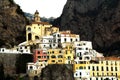 Italy Landscape - Colourful close up amalfi village Royalty Free Stock Photo