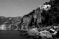 Amazing Landscape - Black and White Amalfi coast beach Royalty Free Stock Photo