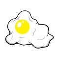 Fried egg vector illustration Royalty Free Stock Photo