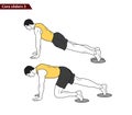 Core slider exercise vector illustration