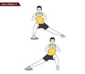 Core slider exercise vector illustration