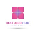 New trendy logo, Design elements part, flower style vector icon Royalty Free Stock Photo