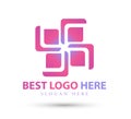 New trendy logo, Design elements part, flower style vector icon Royalty Free Stock Photo