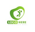 Health people leaf logo design.Care, Athletic, balance, active people logo.