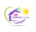 Nature care home love hope trust logo. Royalty Free Stock Photo