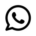 Whatsapp Social Media Logo. Royalty Free Stock Photo