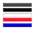 Vector icon ruler set in different color. new trendy Metric system. School measuring lance. Measuring tape. Size, measure vector