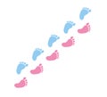 Foot print vector icon, Feet tacks vector illustration