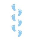 Foot print vector icon, Feet tacks vector illustration