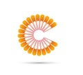 Sun ilustration, Flower art, Theme vector logo, icon Isolated, light in white background.