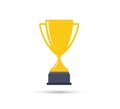 Best simple champion cup winner trophy award and victory icon design element.