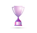 Best simple champion cup winner trophy award and victory icon design element.