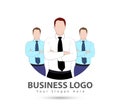 Teamwork Businessman staff new logo, partnership icon - for stock.