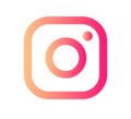 Instagram camera logo icon vector with modern gradient design illustration Royalty Free Stock Photo