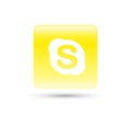 Skype logo icon vector with yellow gradient design illustration