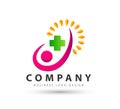 People healthcare sun ray icon new trendy high quality professional logo