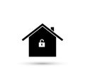 Home lock icon. Royalty Free Stock Photo