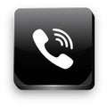 Caller icon black 3d shine button