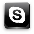 Skype icon, simple style. Royalty Free Stock Photo
