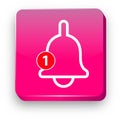 Notification message bell vector line icon 3d. Royalty Free Stock Photo