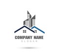 Buildings roof of house Home logo real estate construction residential symbol vector icon. Royalty Free Stock Photo