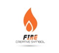 Fire creative new trendy symbol concept. Energy flame blaze abstract business logo.