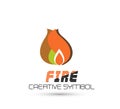 Fire creative new trendy symbol concept. Energy flame blaze abstract business logo.