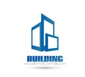 Office building 3d creative symbol concept. Modern skyscraper, 3d architect, Building vector logo