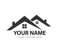 House real estate logo Home Logo Template. Home with window and building roof. Royalty Free Stock Photo