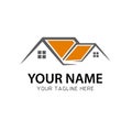 House real estate logo Home Logo Template. Home with window and building roof.