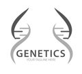 DNA Helix Logo vector Template. Genetics Vector Design. Royalty Free Stock Photo