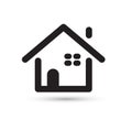 House line icon vector. Royalty Free Stock Photo