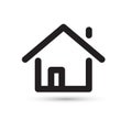 House line icon vector. Royalty Free Stock Photo