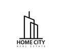 House, home, real estate, logo, HOME CITY architecture symbol rise building icon vector design. Royalty Free Stock Photo