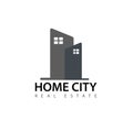 House, home, real estate, logo, HOME CITY architecture symbol rise building icon vector design. Royalty Free Stock Photo