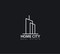 House, home, real estate, logo, HOME CITY architecture symbol rise building icon vector design. Royalty Free Stock Photo