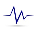 Heart beat line vector. Abstract, heartbeat. Royalty Free Stock Photo