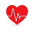 Heart beat line vector. Abstract, heartbeat. Royalty Free Stock Photo