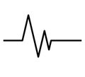 Heart beat line vector. Abstract, heartbeat. Royalty Free Stock Photo