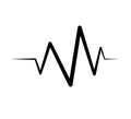 Heart beat line vector. Abstract, heartbeat. Royalty Free Stock Photo